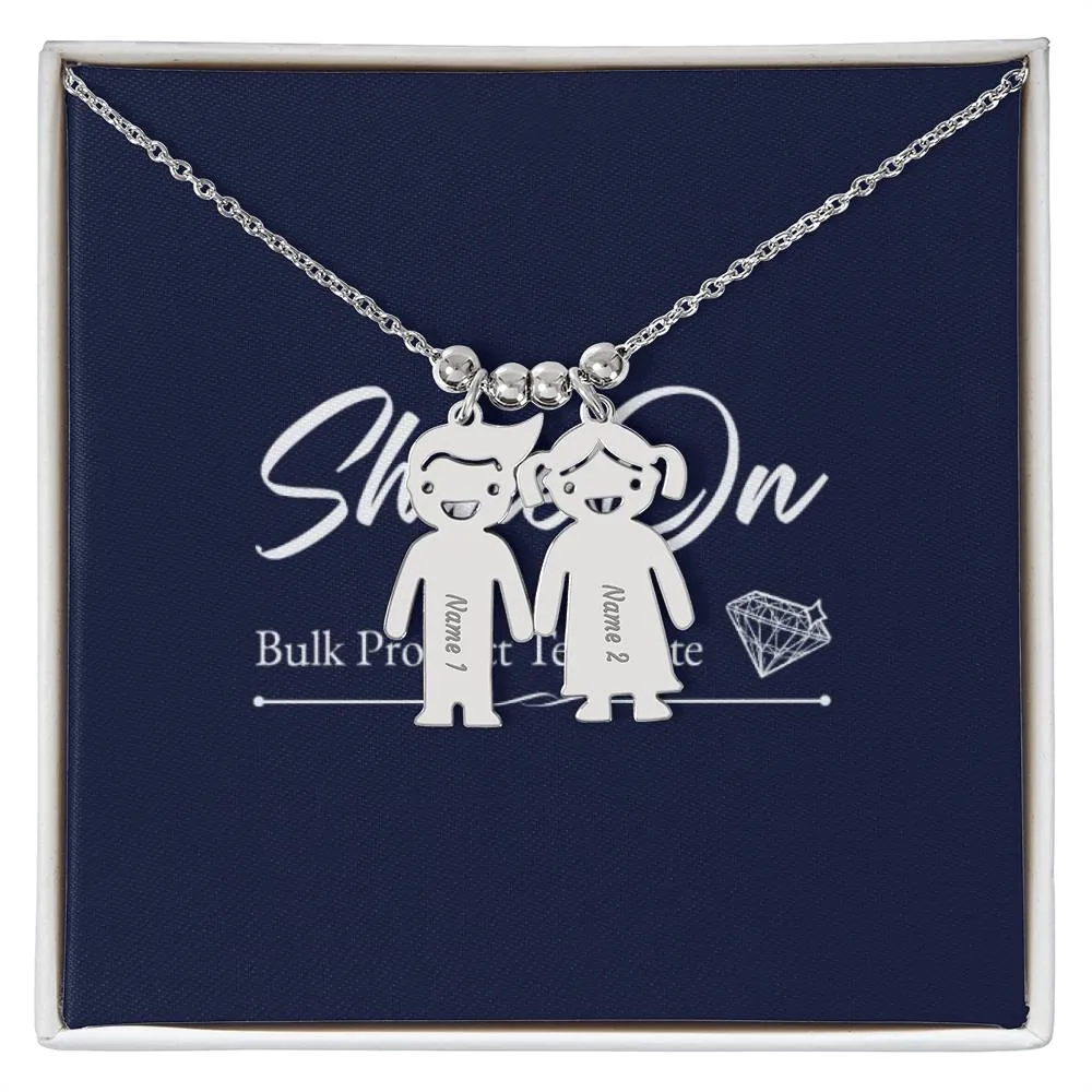 Engraved Kids Charm Necklace
