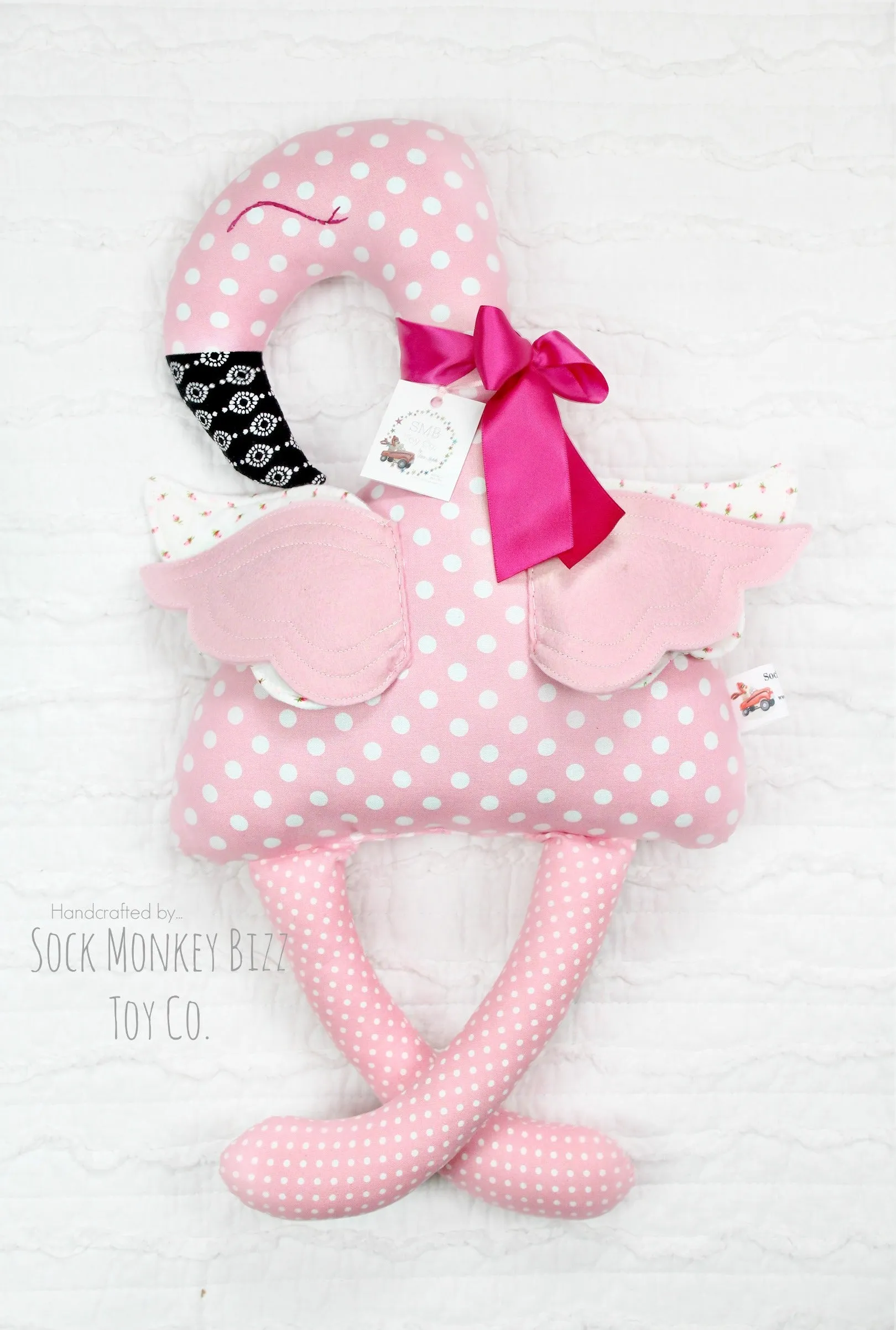 Flamingo Pillow Plush Fabric Rag Doll