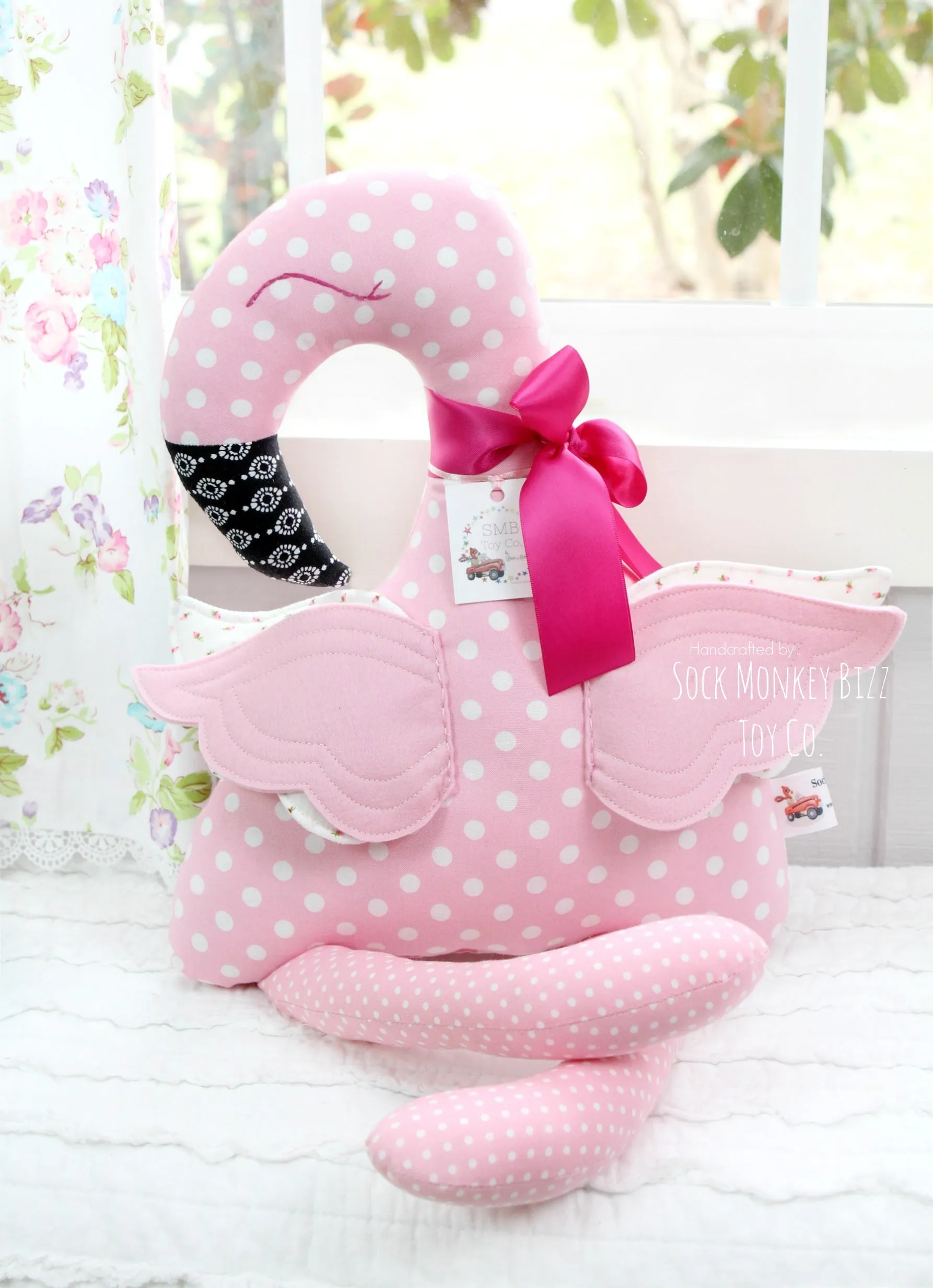 Flamingo Pillow Plush Fabric Rag Doll