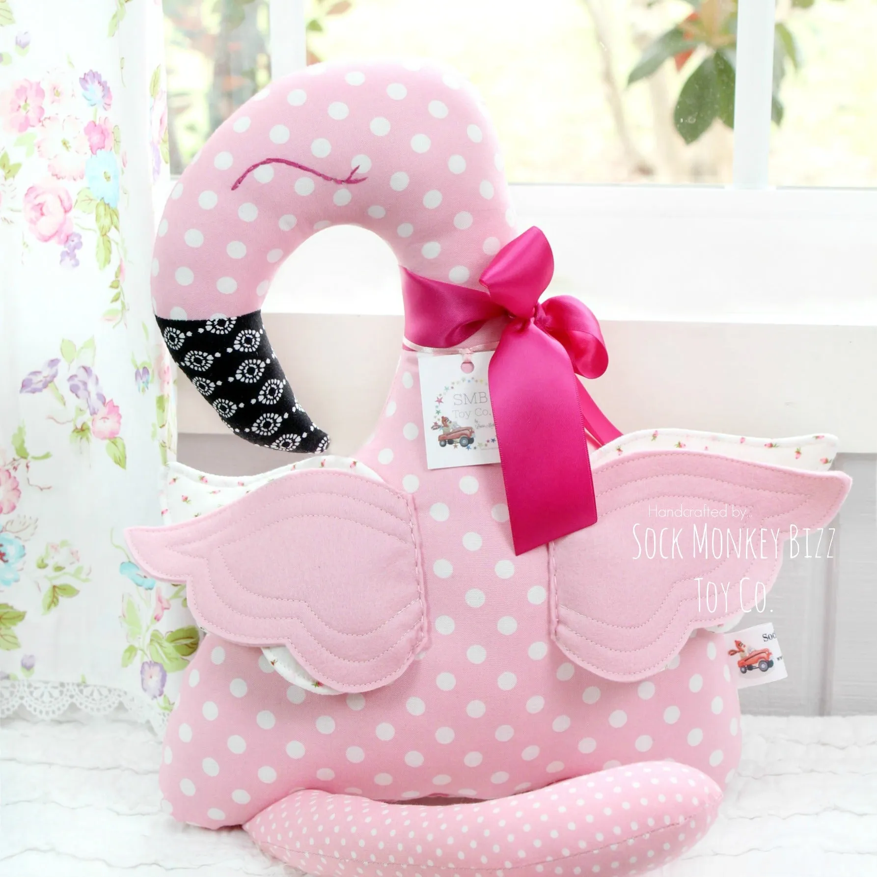 Flamingo Pillow Plush Fabric Rag Doll