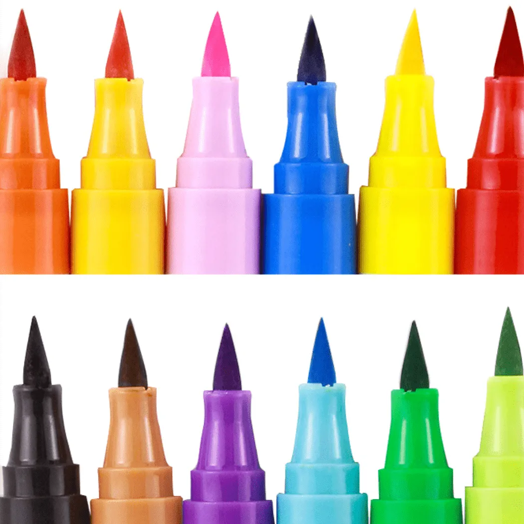 Flower Monaco Taper Head Washable Marker 24 Colors