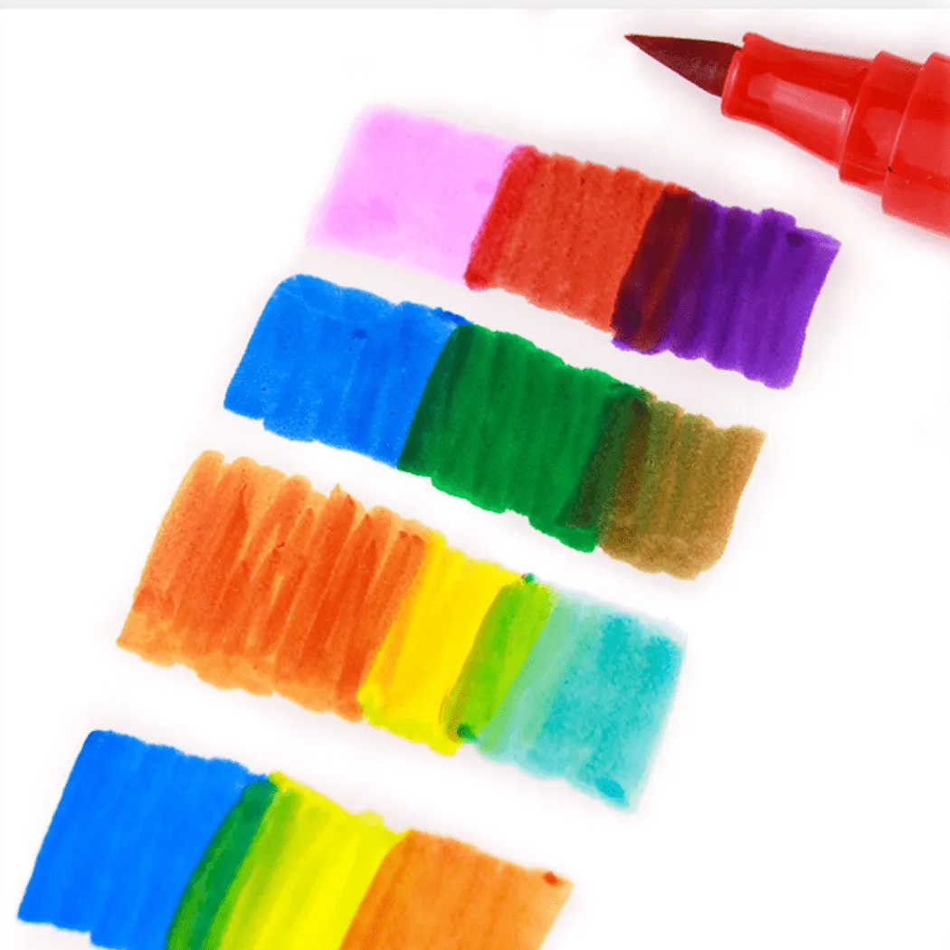 Flower Monaco Taper Head Washable Marker 24 Colors