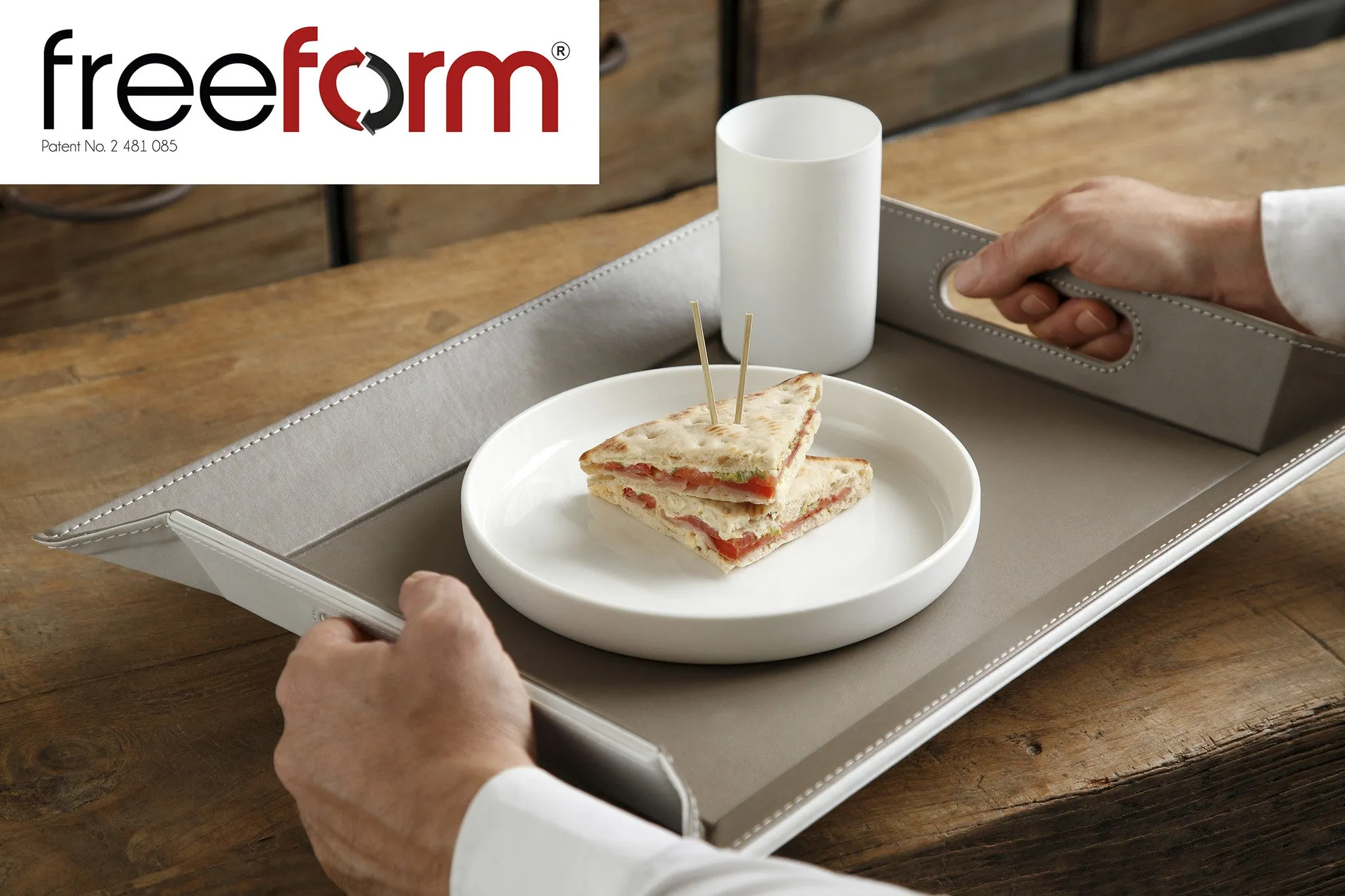 Freeform Tray, Grey/Black, Medium