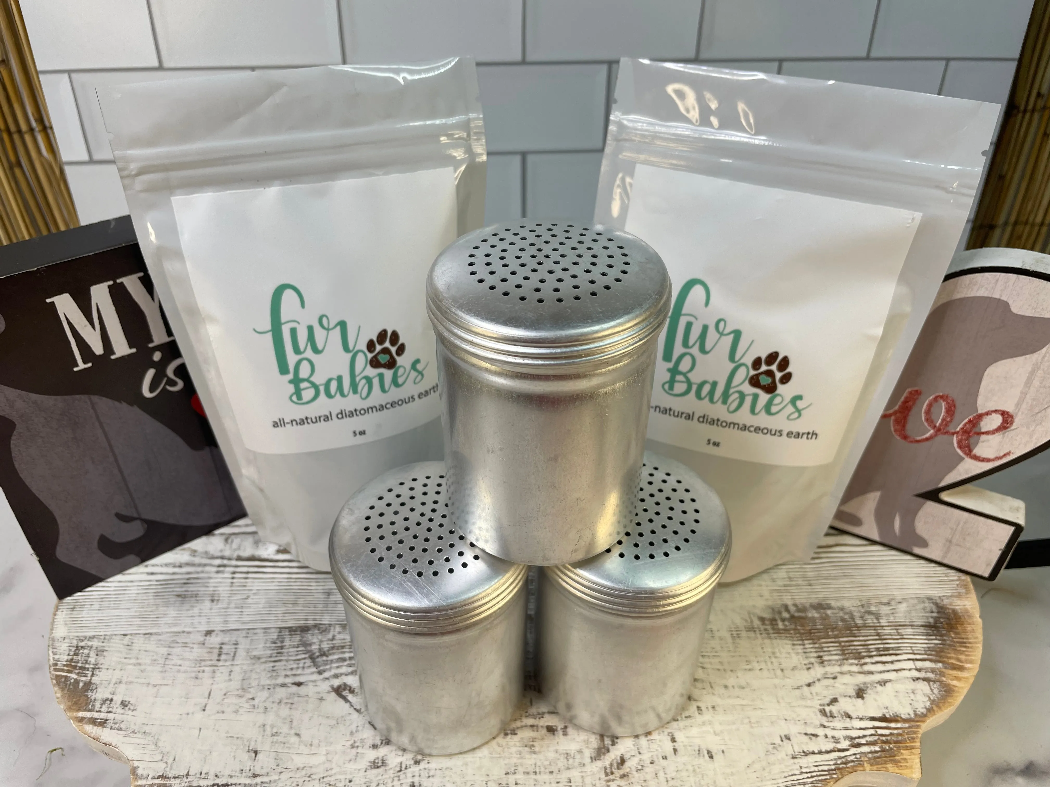 Fur Babies Flea & Tick Shaker with all natural repellent