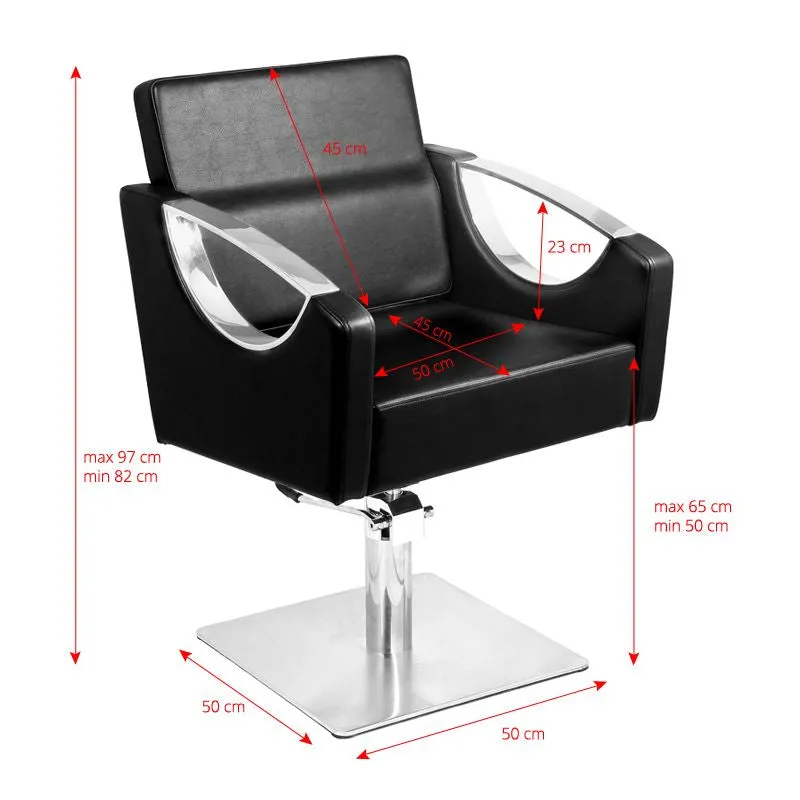 Gabbiano black talin barber chair