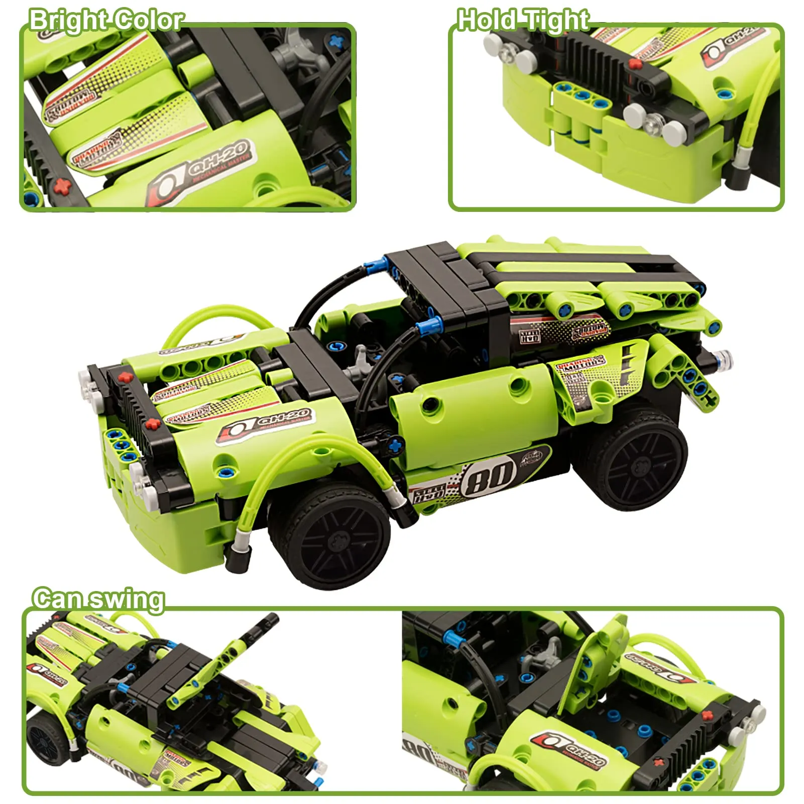 GAMZOO STEM Building Toys for Kids with 2-in-1 Remote Control Racer Snap Together Engineering Kits Early Learning Racecar Building Blocks - Best Gift for 6 7 8 9＋Year Old Boys and Girls