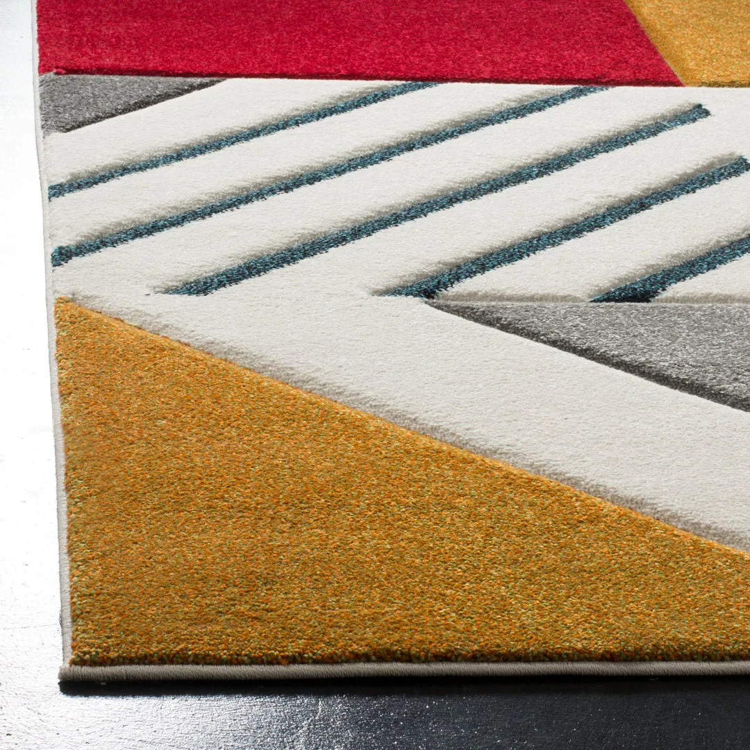 Garima Performance Geometric Rug Ivy Bronx Rug Size: Square 5'3"