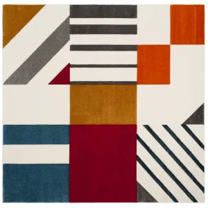 Garima Performance Geometric Rug Ivy Bronx Rug Size: Square 5'3"