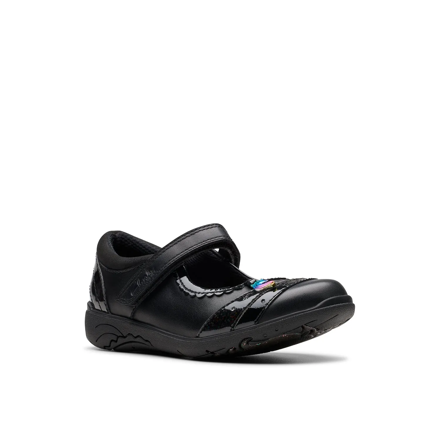 Girls - Relda Spark Kid. Black Leather
