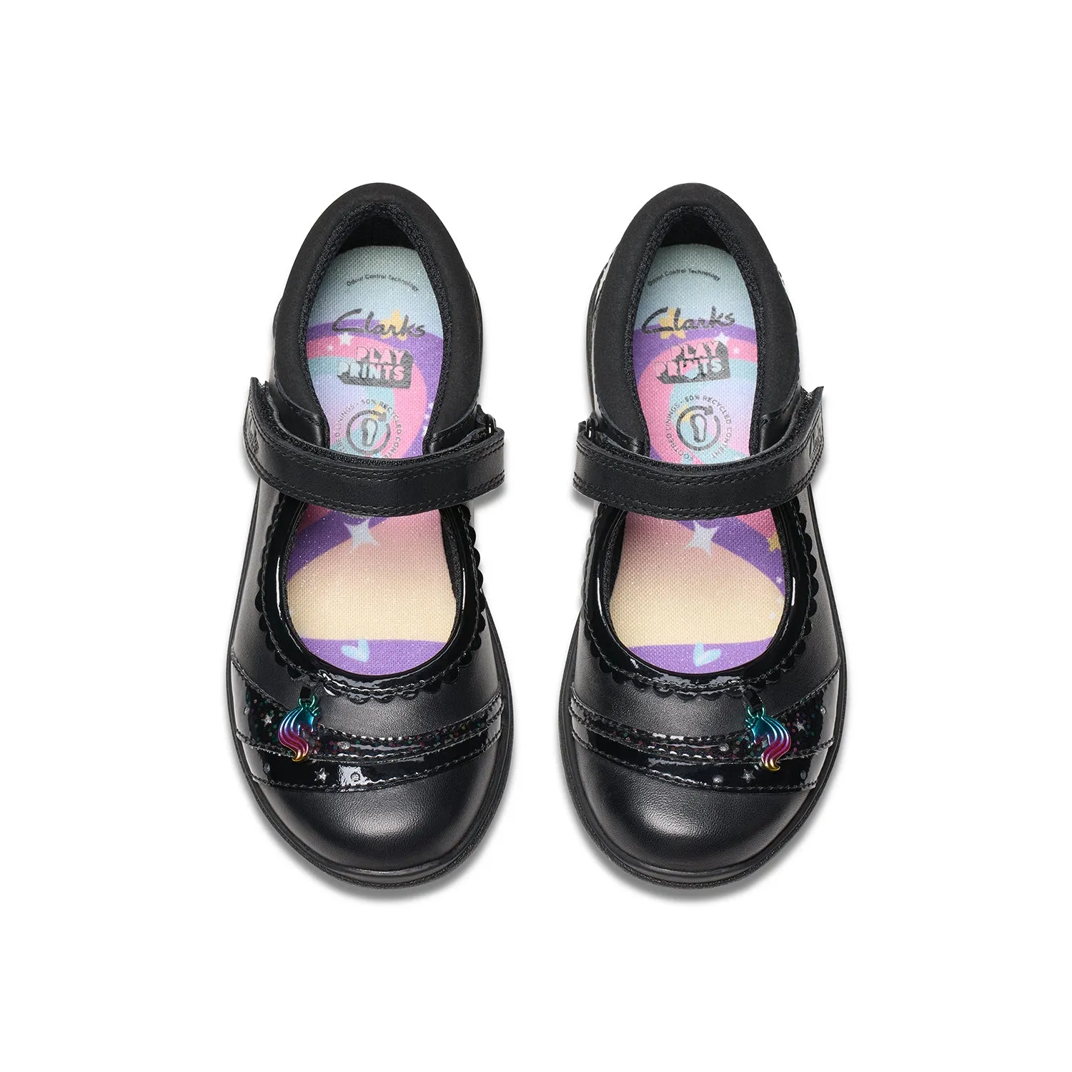 Girls - Relda Spark Kid. Black Leather