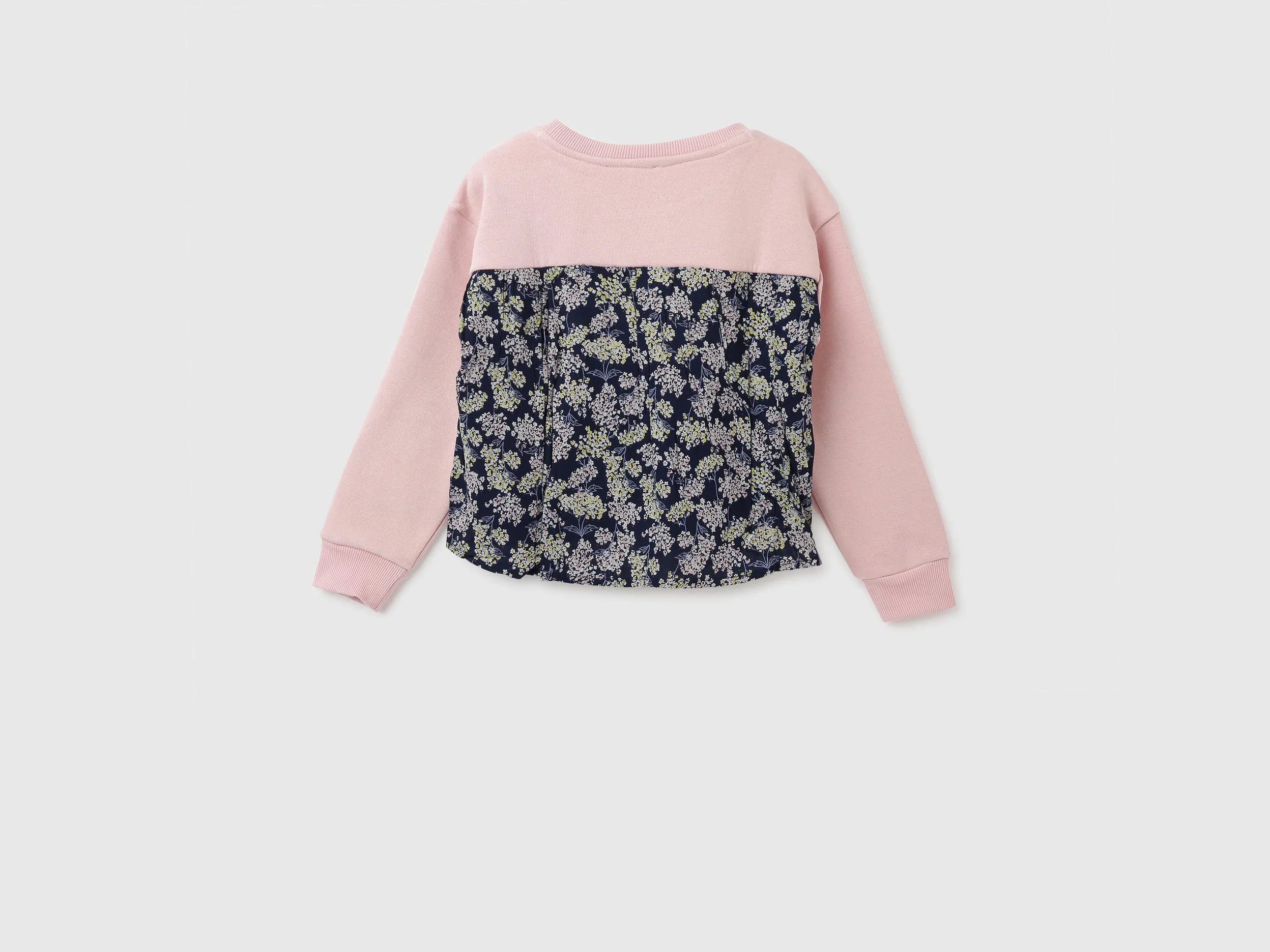 Girls Solid Round Neck Sweatshirt