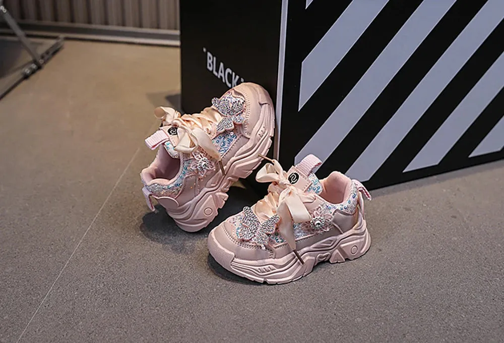 Glitter Princess Luxury Sport Shoes for Girls