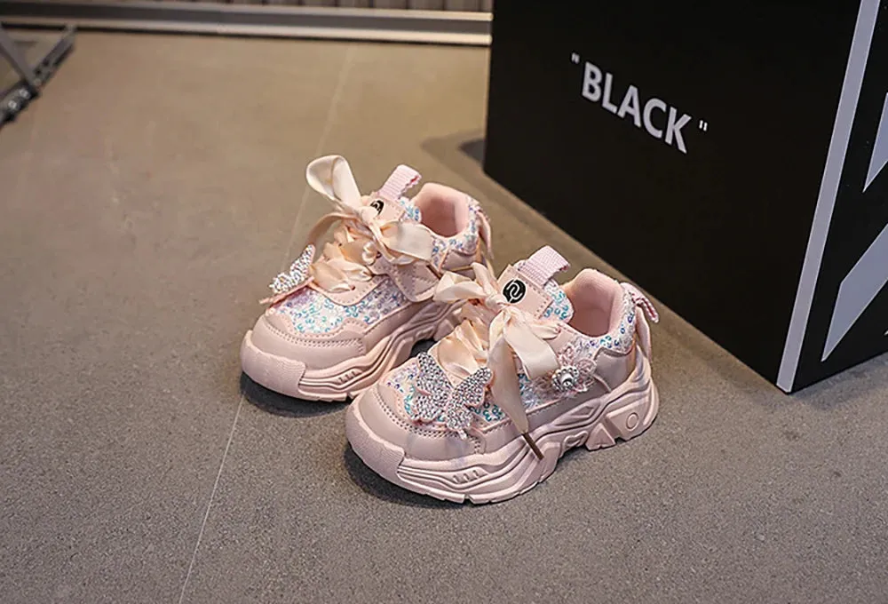 Glitter Princess Luxury Sport Shoes for Girls