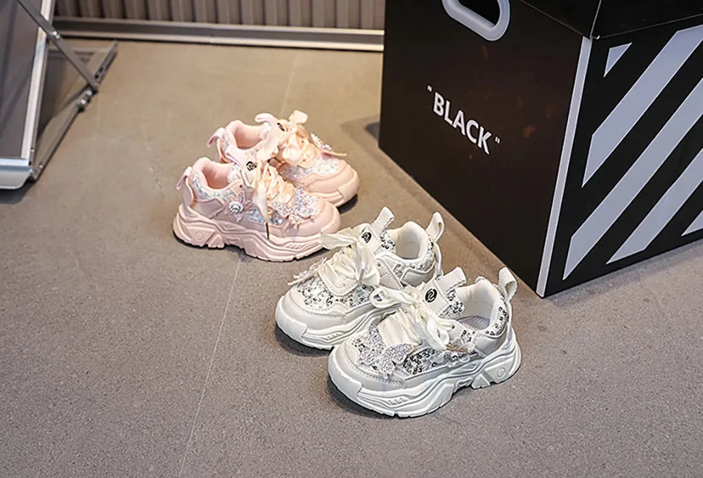 Glitter Princess Luxury Sport Shoes for Girls