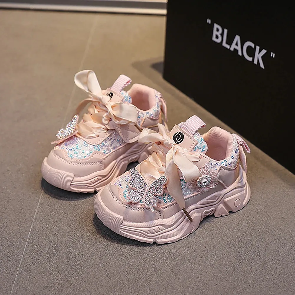 Glitter Princess Luxury Sport Shoes for Girls