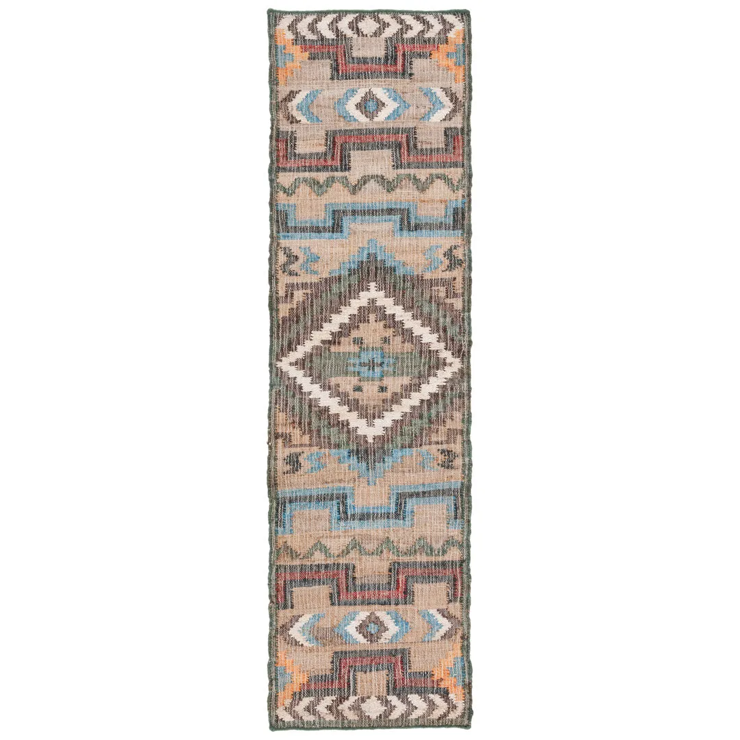 Glynda Southwestern Handmade Flatweave Jute Tan Area Rug The Twillery Co.® Rug Size: Runner 2'3" x 9'