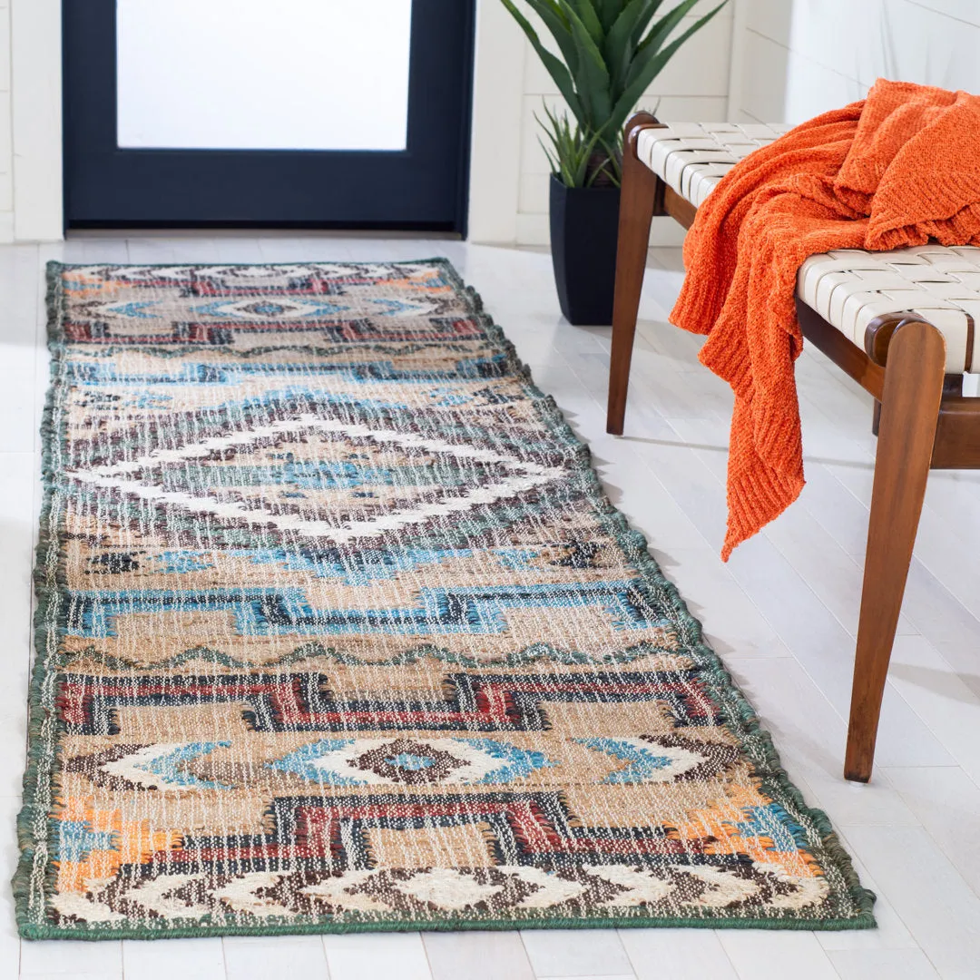 Glynda Southwestern Handmade Flatweave Jute Tan Area Rug The Twillery Co.® Rug Size: Runner 2'3" x 9'