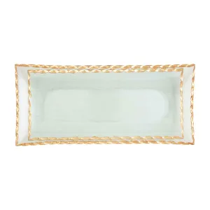 Gold Edge Glass Tray Set