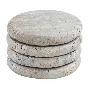Gray Travertine Coasters