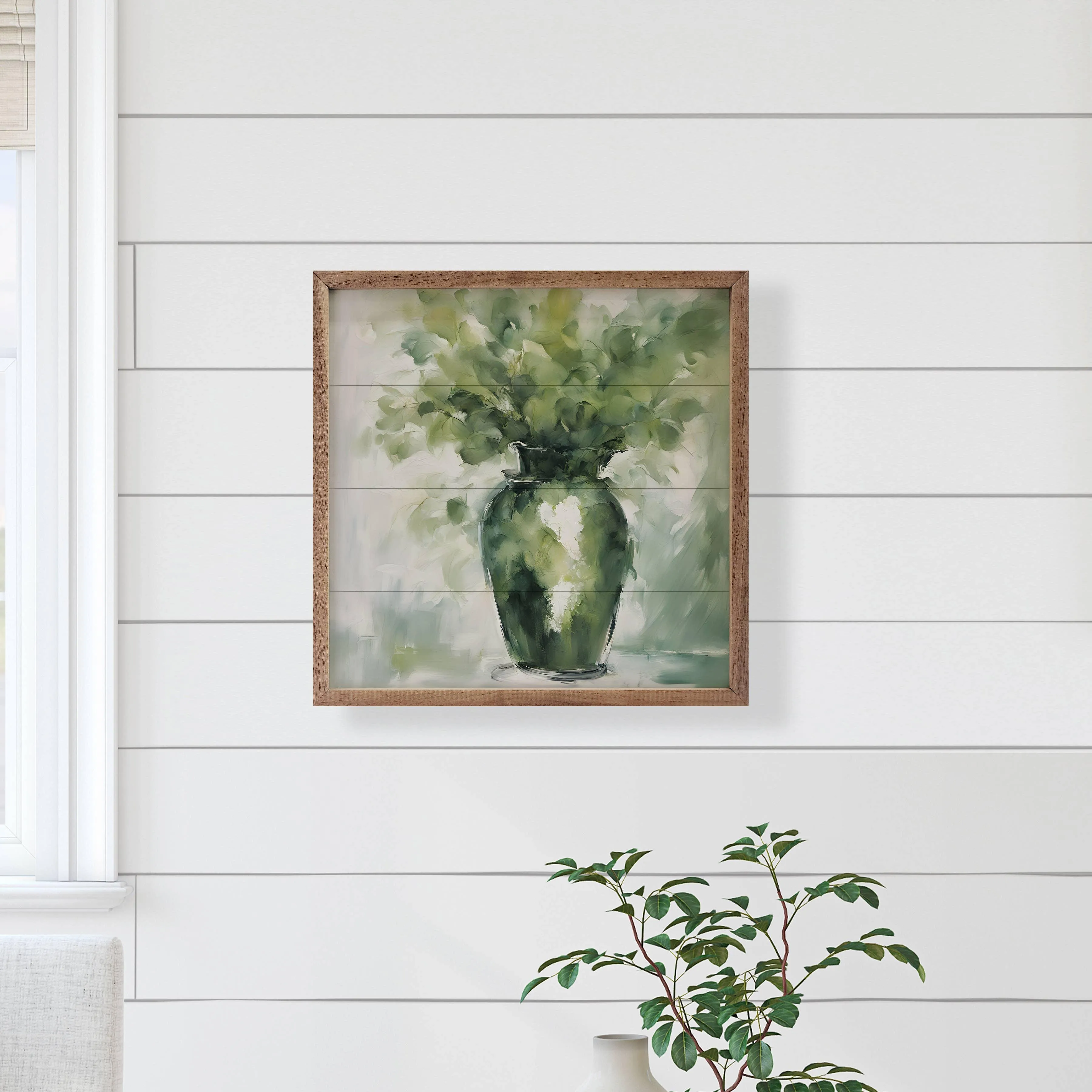 Green Eucalyptus In Vase