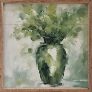 Green Eucalyptus In Vase