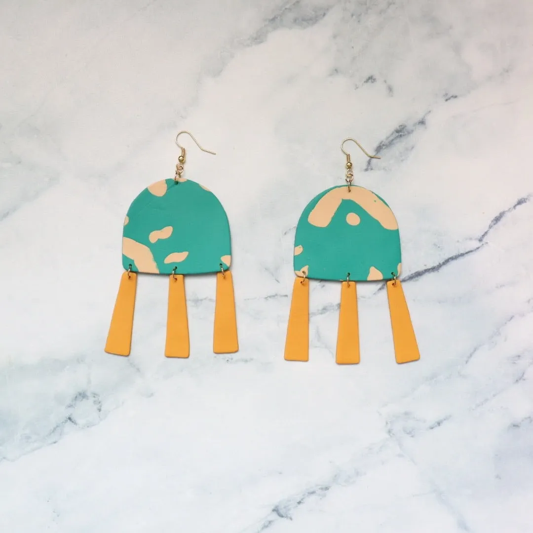 Greenie Polymer Clay earrings