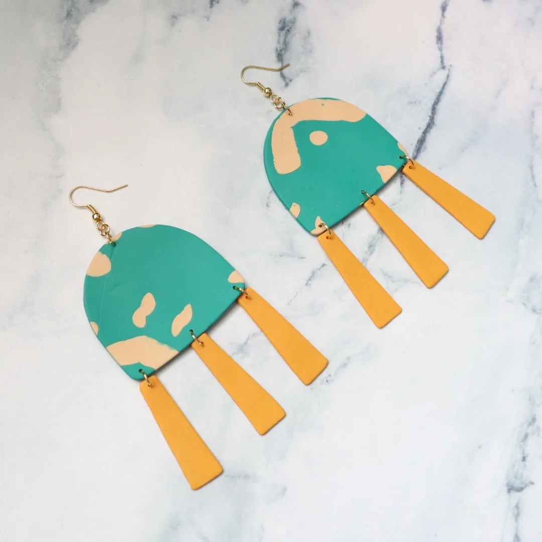 Greenie Polymer Clay earrings