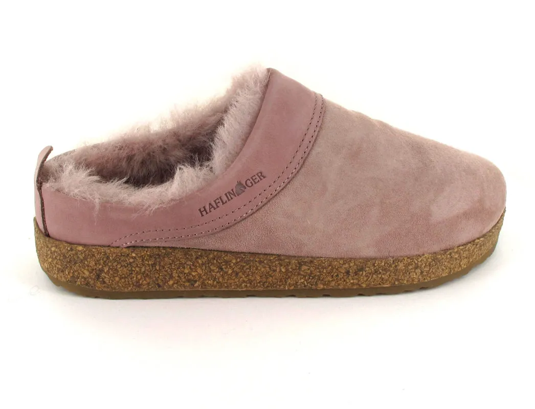 HAFLINGER Women's Slippers with Shearling Snowbird, rosewood