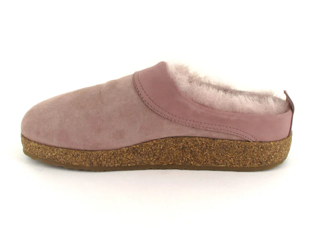 HAFLINGER Women's Slippers with Shearling Snowbird, rosewood