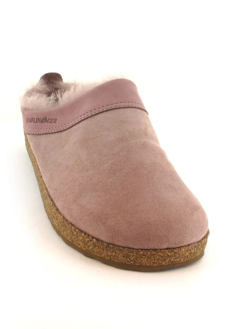 HAFLINGER Women's Slippers with Shearling Snowbird, rosewood
