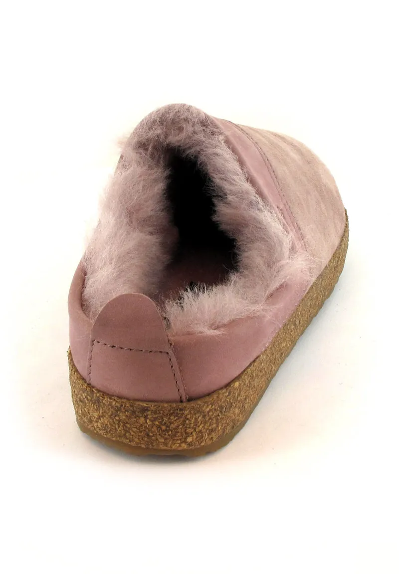 HAFLINGER Women's Slippers with Shearling Snowbird, rosewood