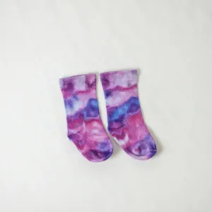 Ice-Dyed Bamboo Baby Socks - Ultraviolet