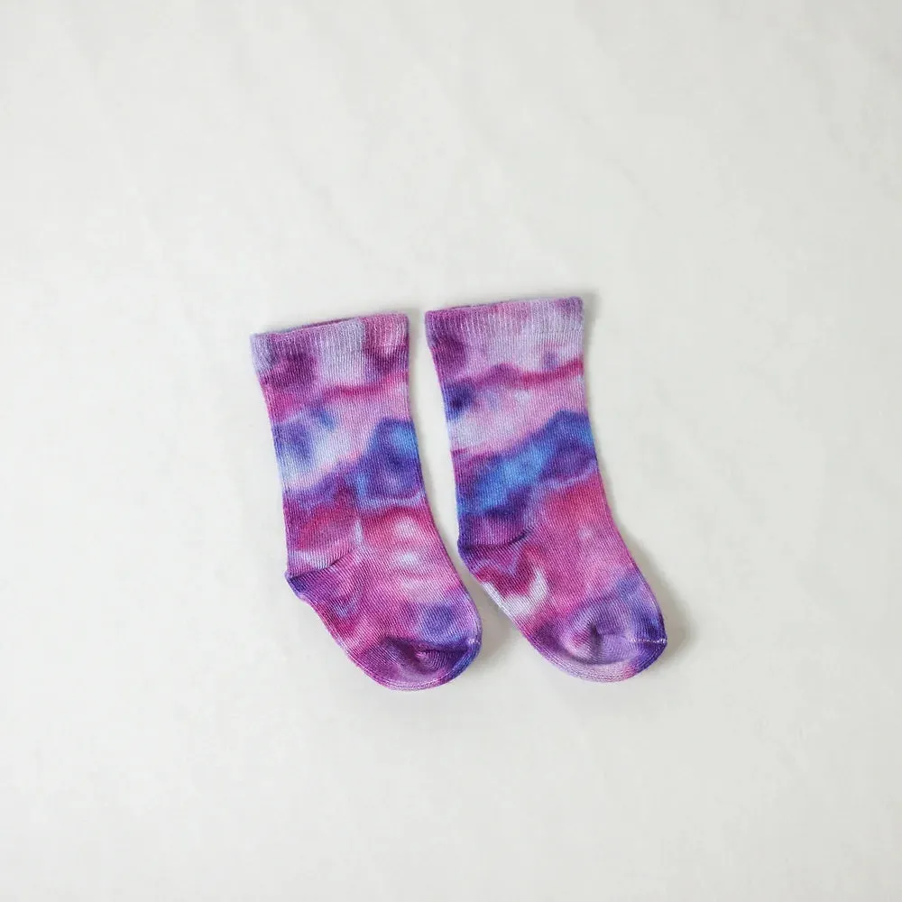 Ice-Dyed Bamboo Baby Socks - Ultraviolet