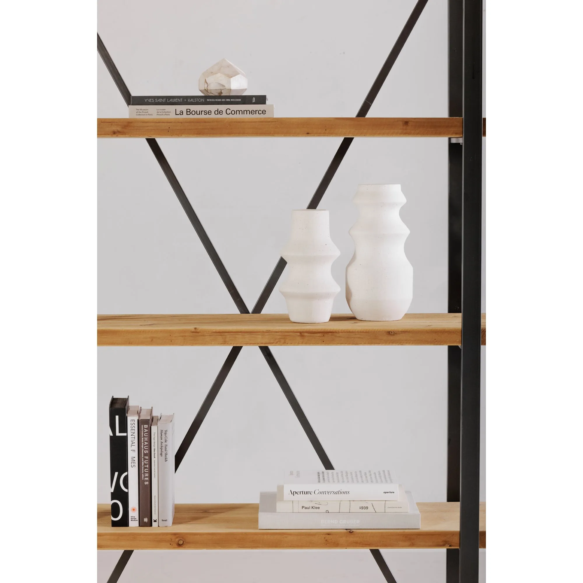 Industrial-Chic Multi-Level Display Shelf