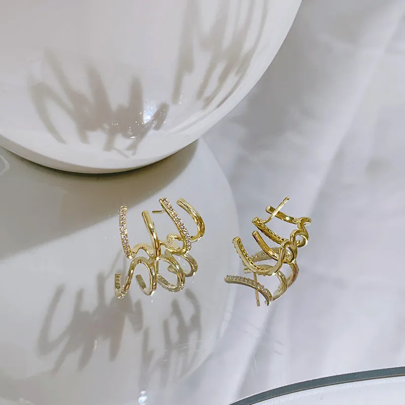 Just Lil Things  Gold Pin Earrings jlt11282
