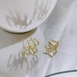 Just Lil Things  Gold Pin Earrings jlt11282