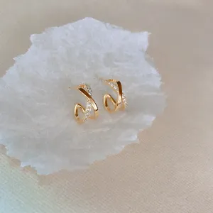 Just Lil Things  Gold Pin Earrings jlt11308