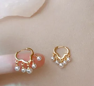 Just Lil Things  White Pin Earrings jlt11300