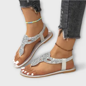 Kaelie - Orthopedic sandals with crystals