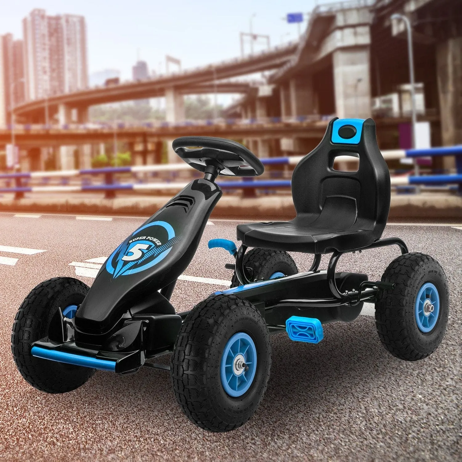Kahuna G18 Kids Ride On Pedal Go Kart - Blue - Online Only - Free Shipping!