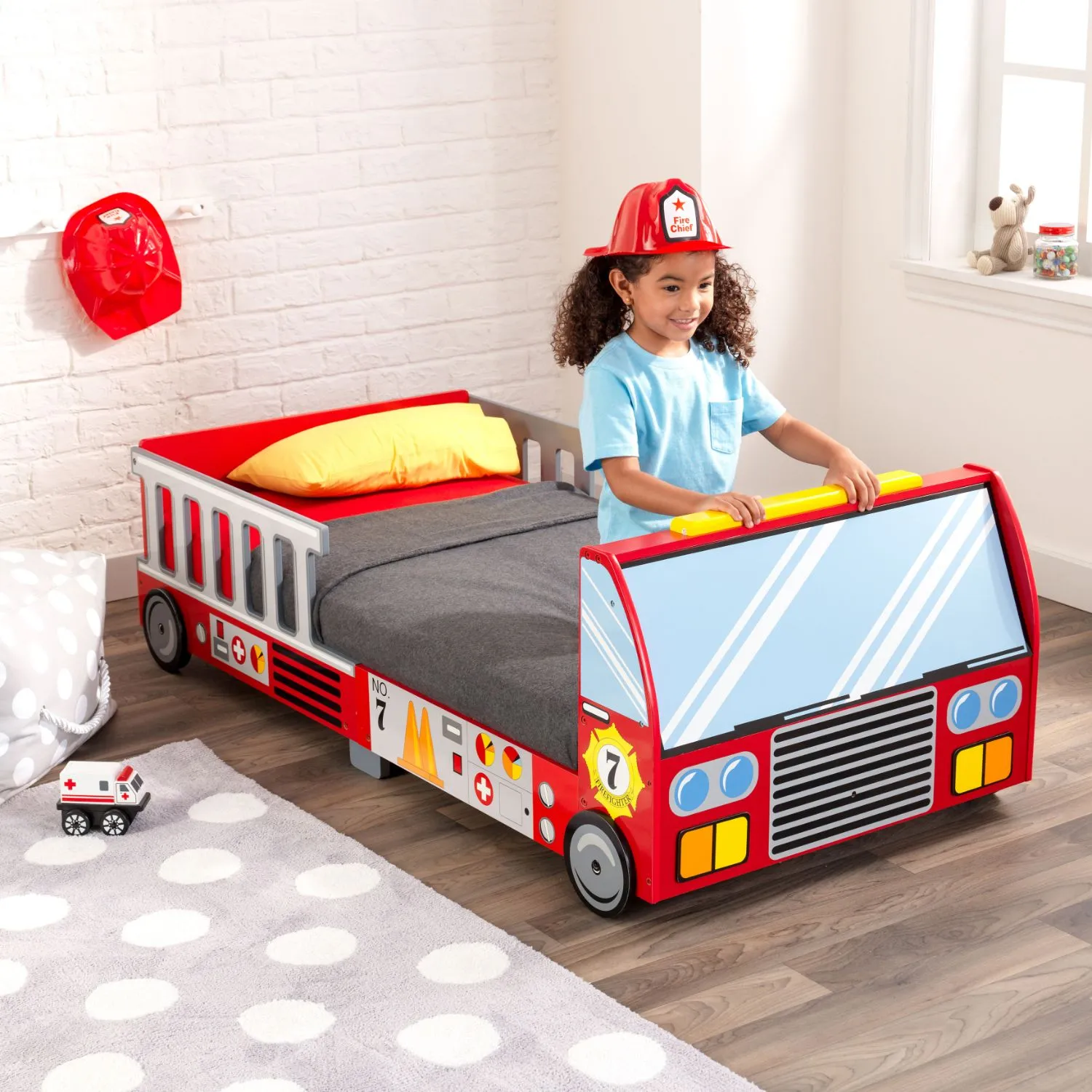 KidKraft Fire Truck Toddler Bed