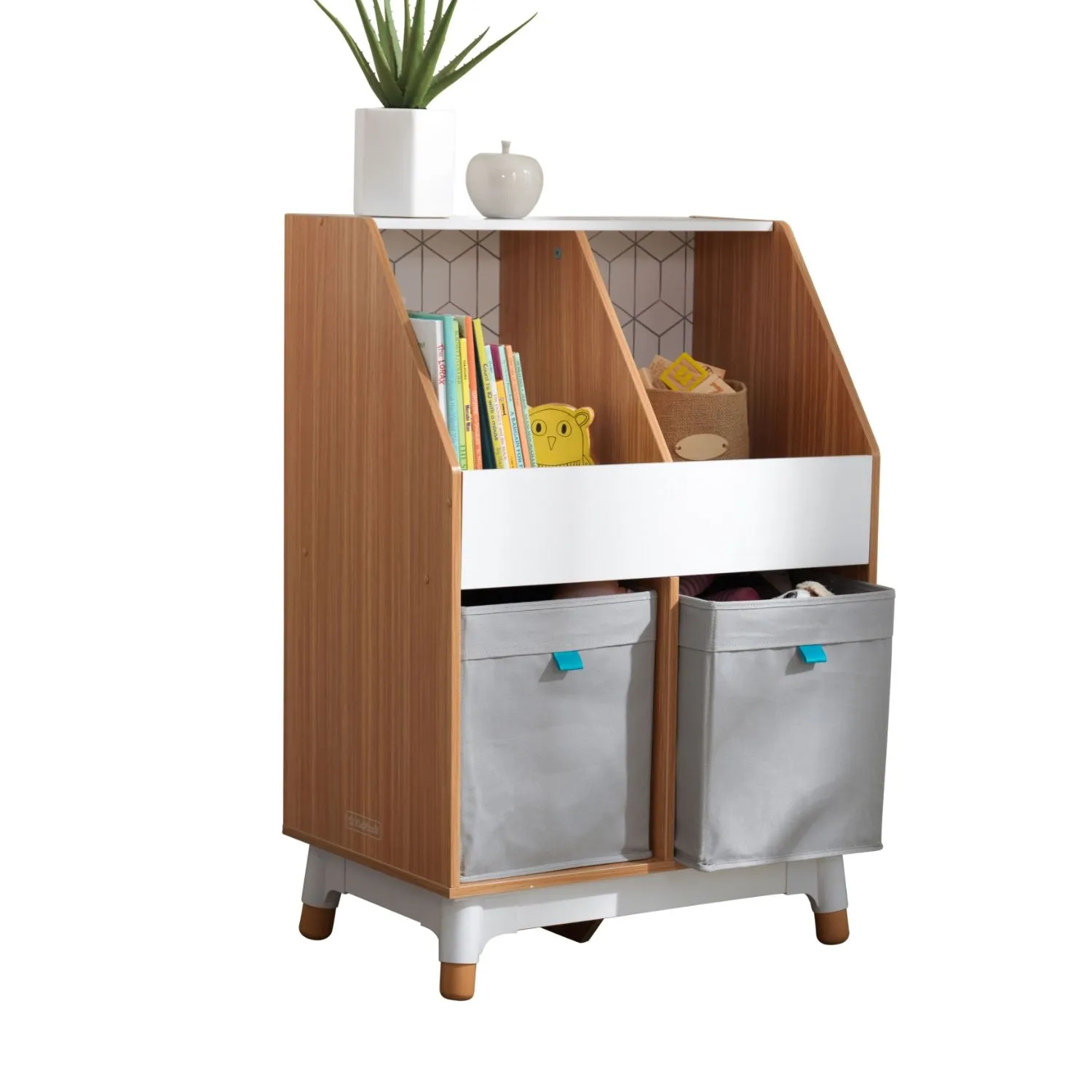 KidKraft Mid-Century Kid Bin Storage Unit