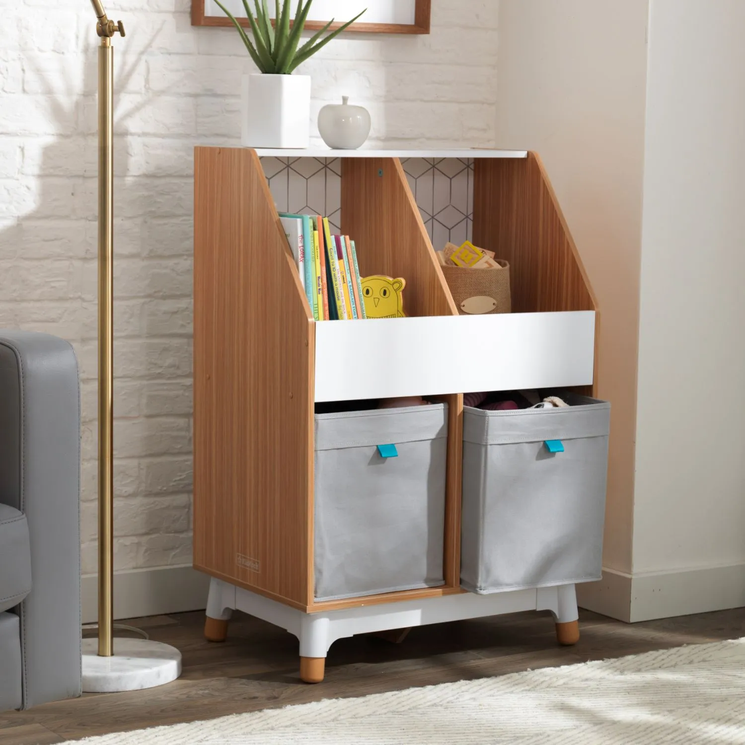 KidKraft Mid-Century Kid Bin Storage Unit