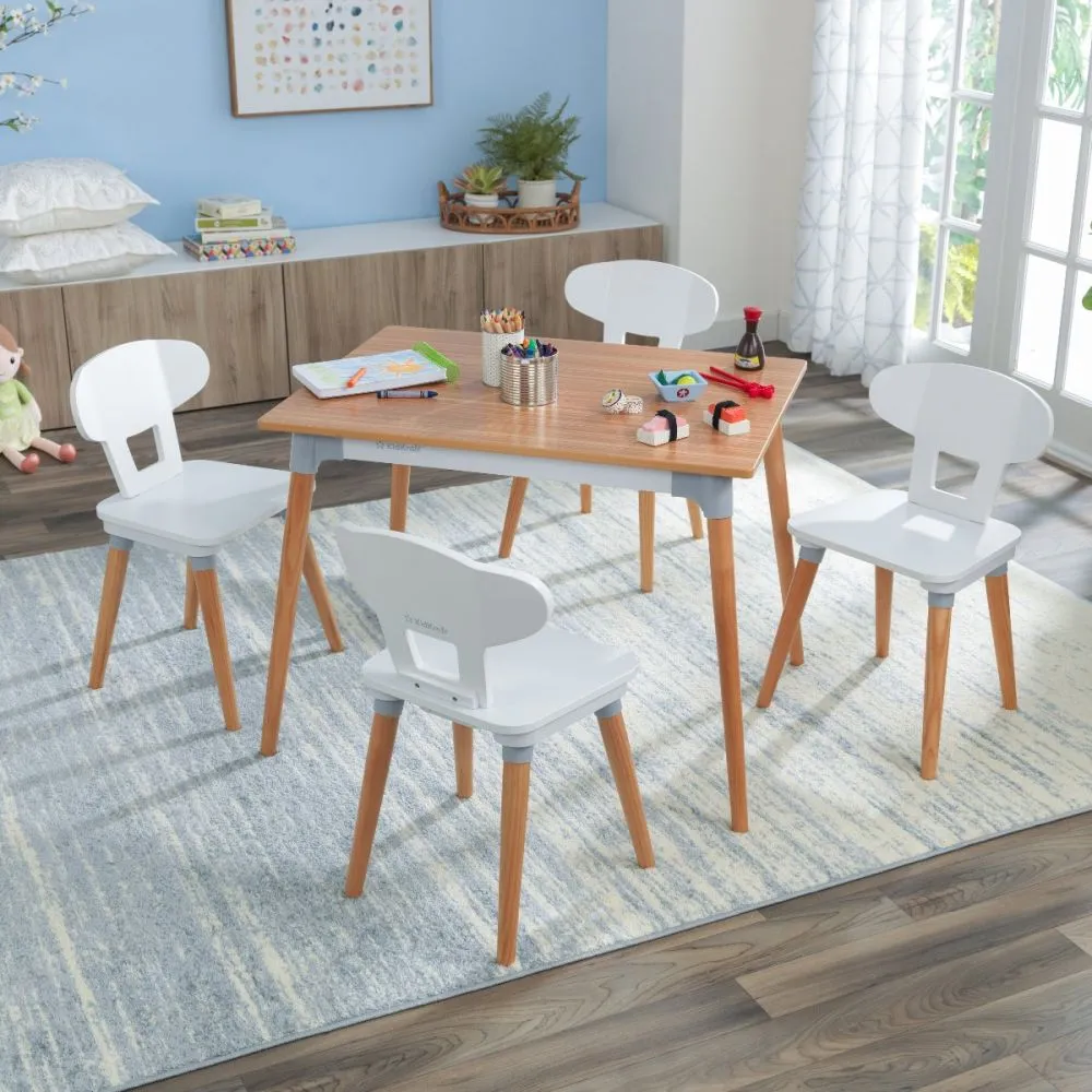 KidKraft Mid-Century Kid Table and 4 Chairs Set