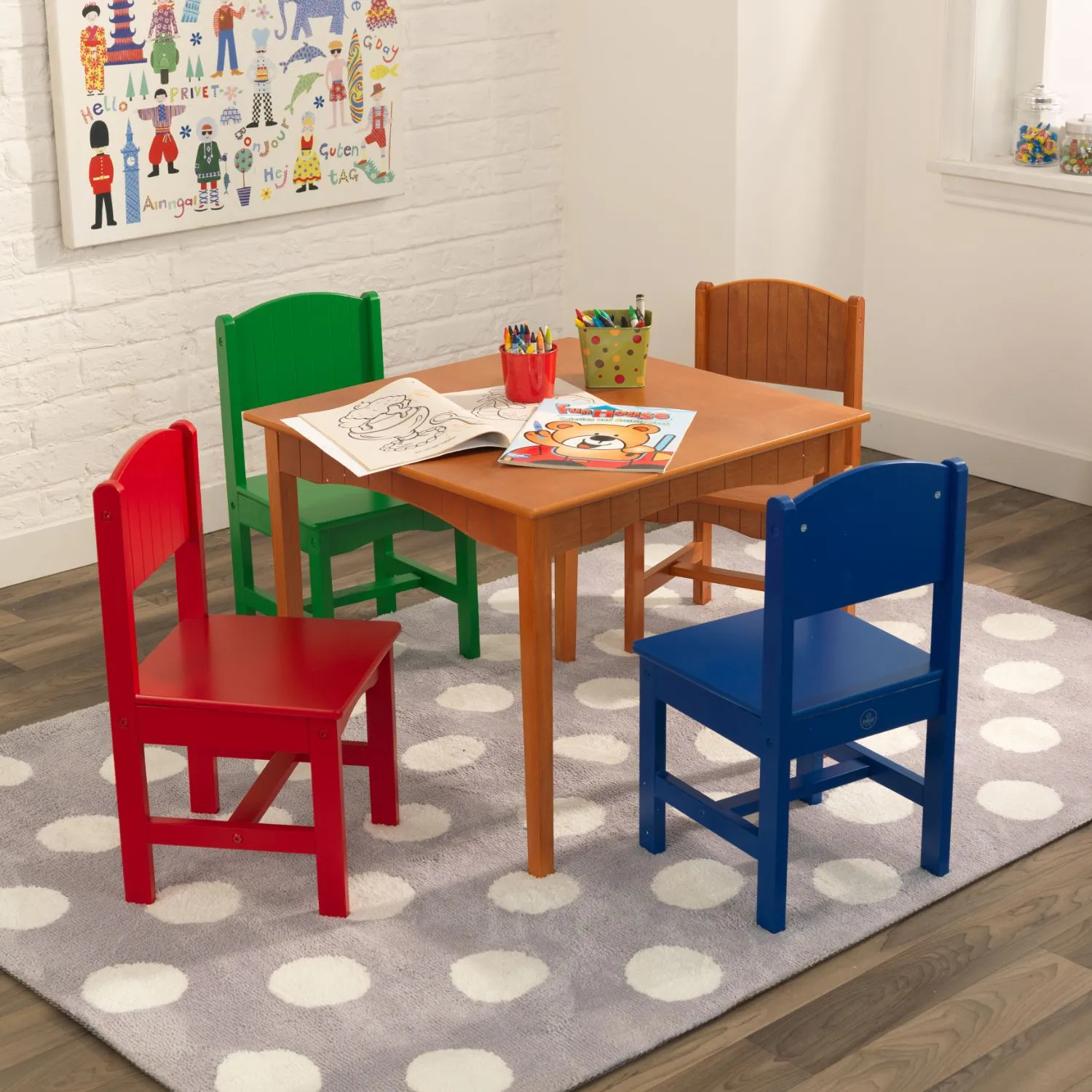 KidKraft Nantucket Table & 4 Chair Set - Primary