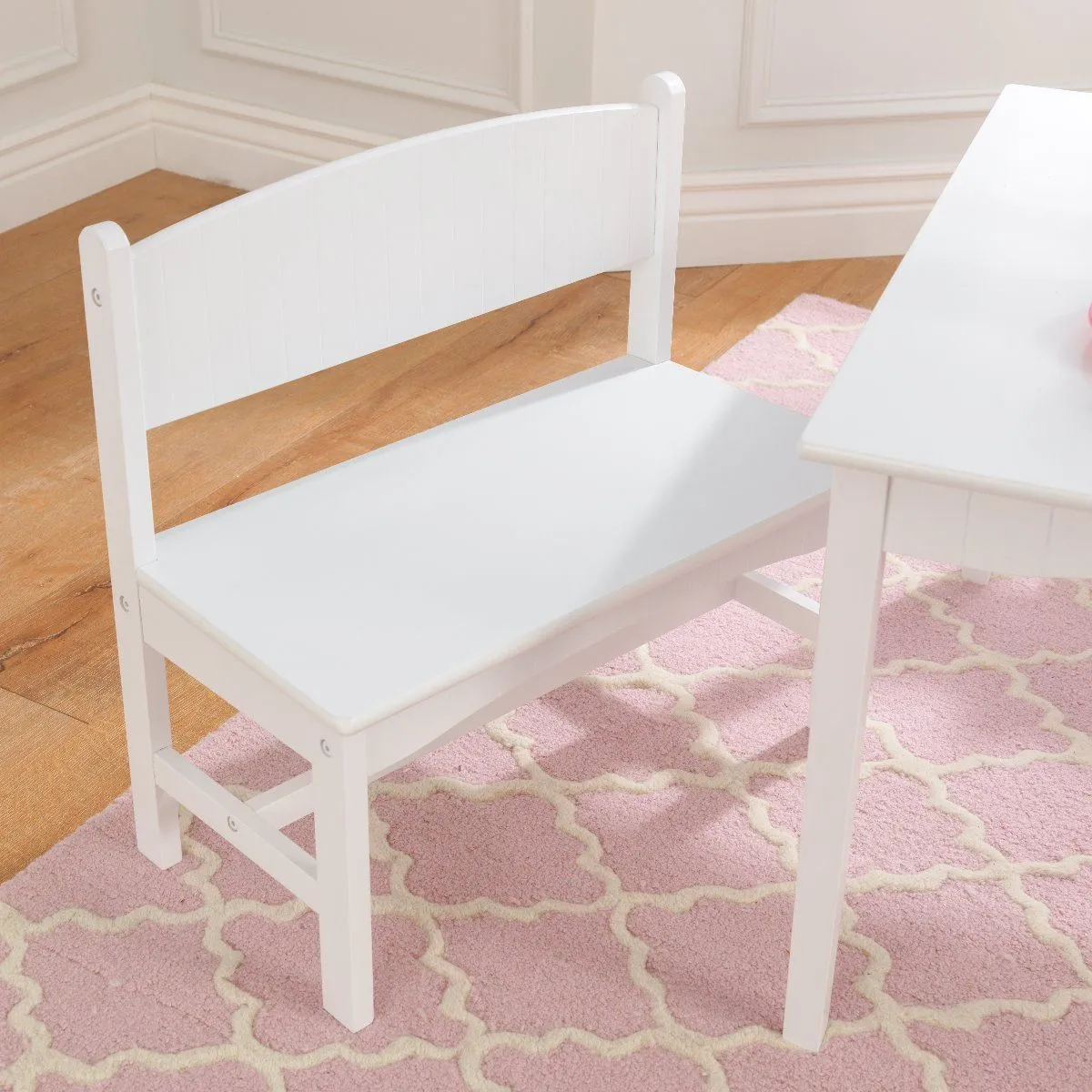 KidKraft Nantucket Table with Bench and 2 Chairs - White