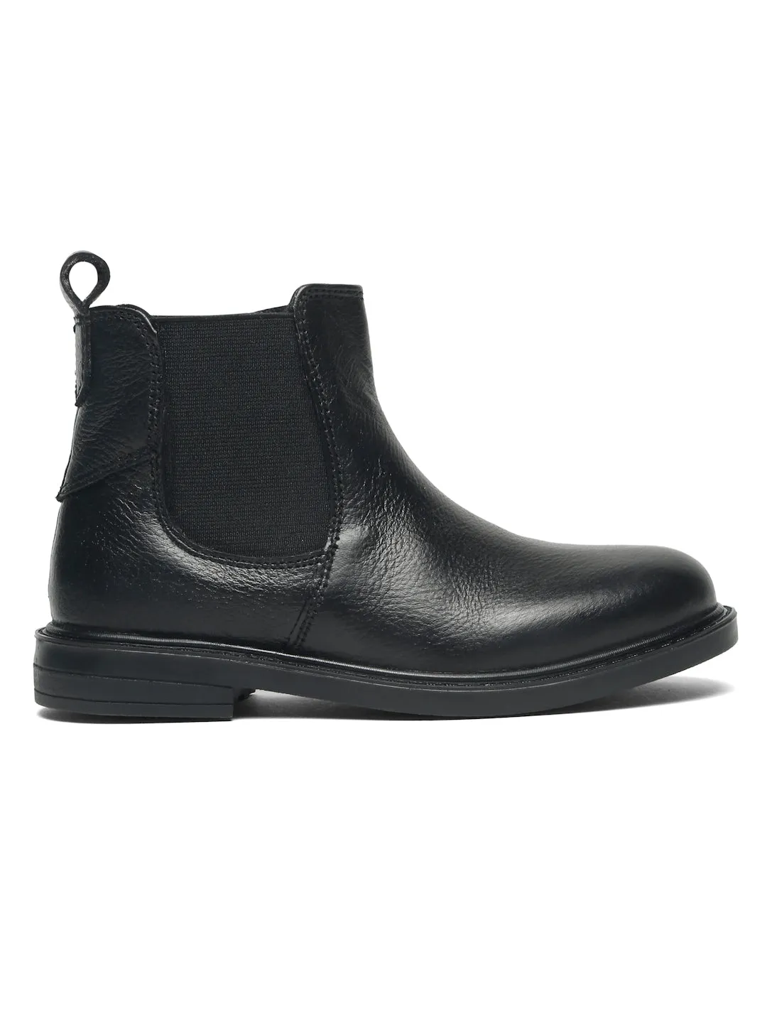 Kids’ Black Leather Chelsea Boots