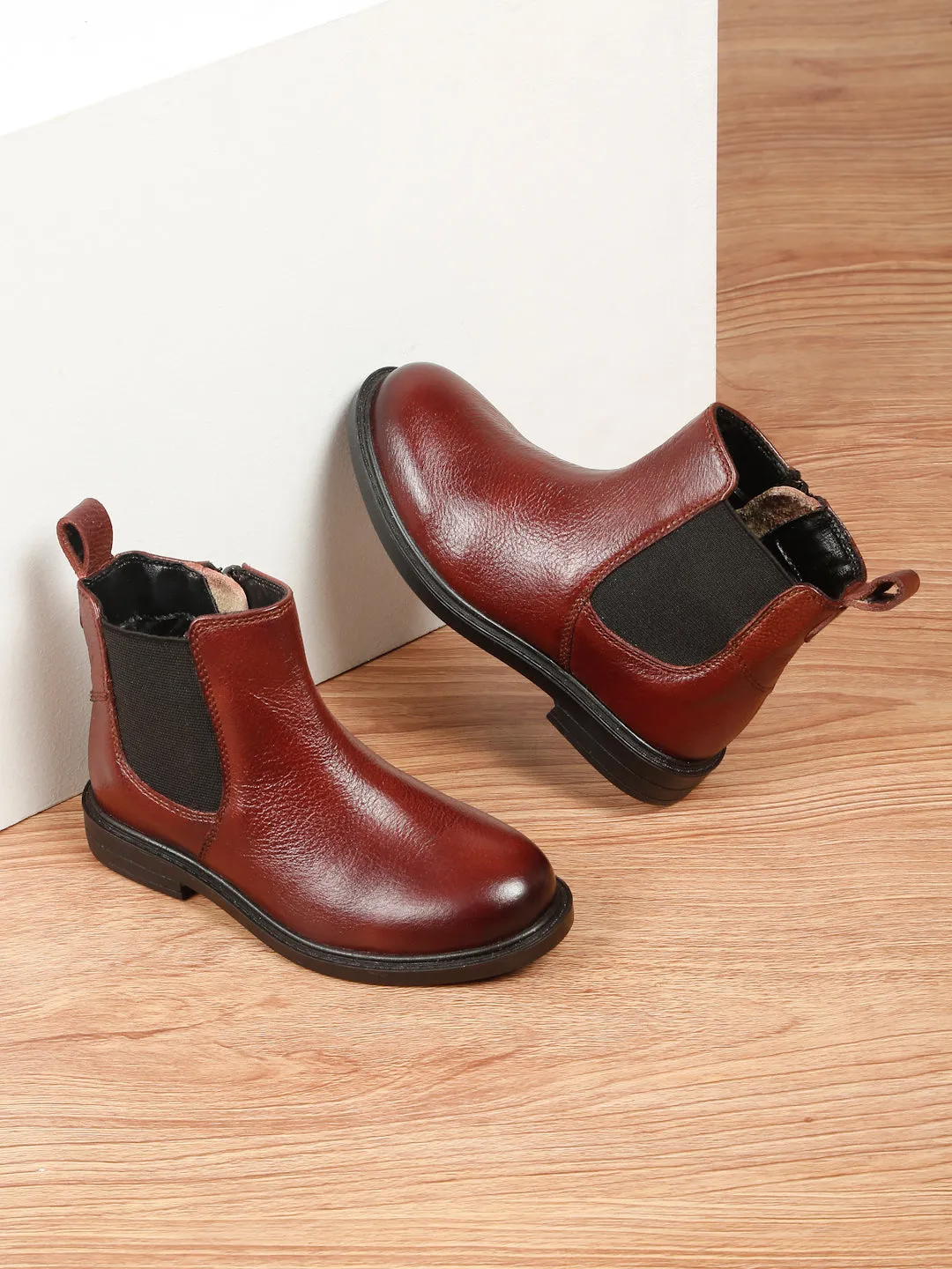 Kids' Leather Chelsea Boots