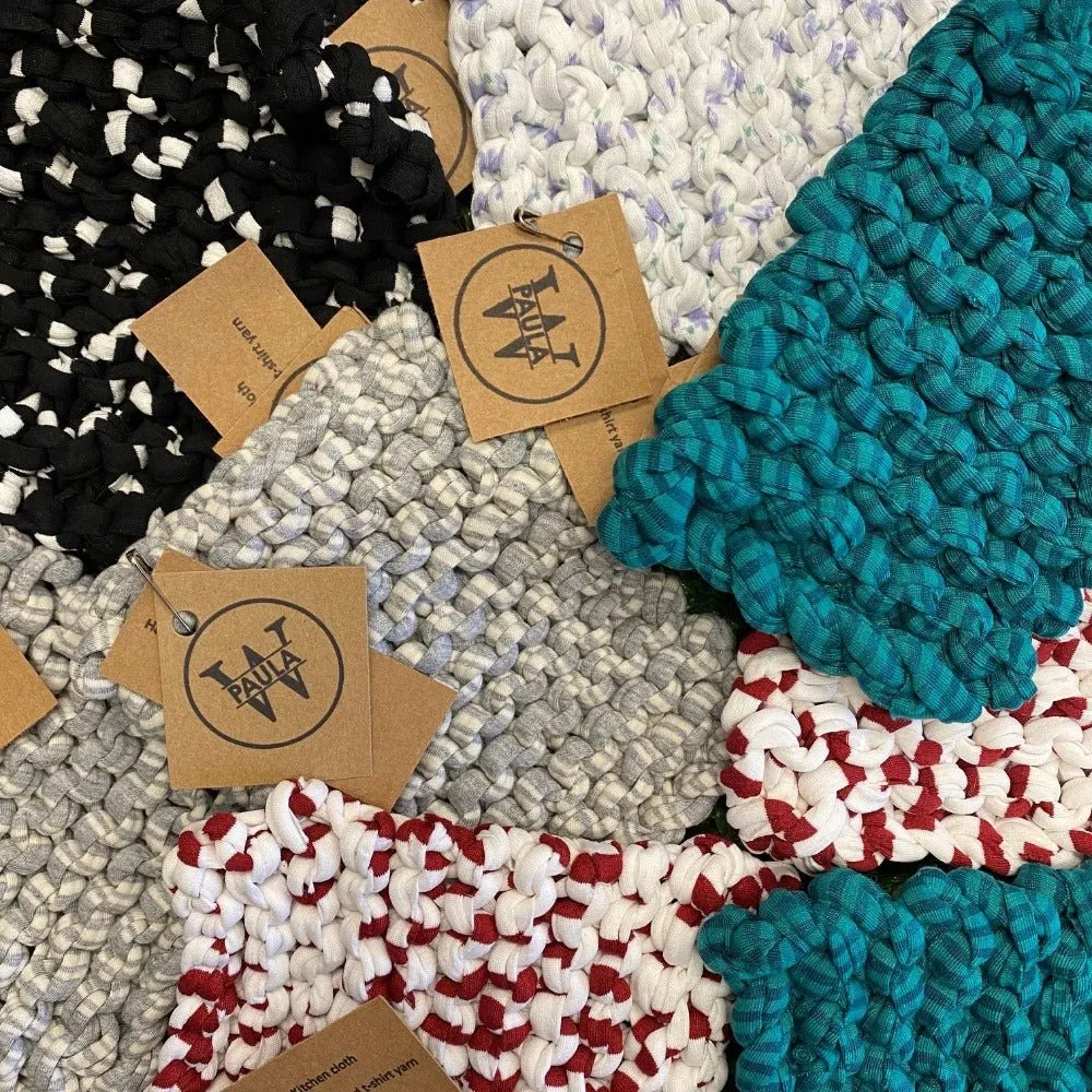 Knitted Kitchen Cloth - Handmade From Upcycled Fabric - Various