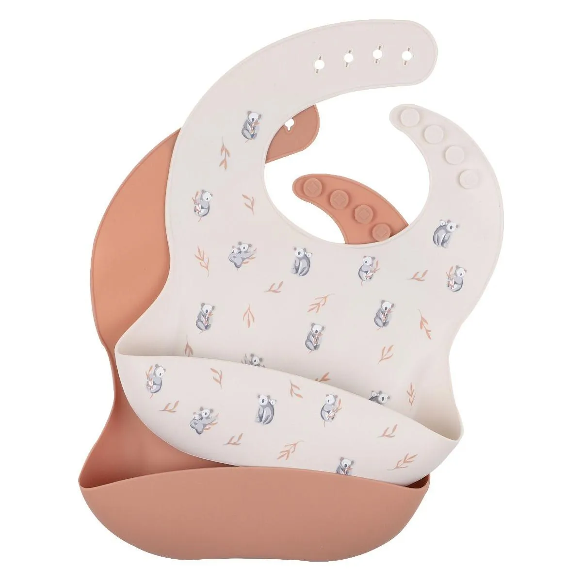 Koala 2 Pack Silicone Bibs